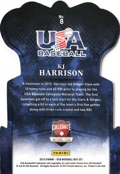 2015 Panini USA Baseball - Crown Royale #8 KJ Harrison Back
