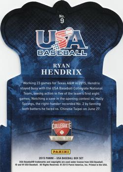 2015 Panini USA Baseball - Crown Royale #9 Ryan Hendrix Back