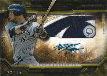 2015 Topps Strata - Clearly Authentic Autographed Relics Gold #CAAR-RB Ryan Braun Front