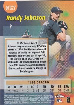 2000 Topps Chrome - Own the Game #OTG27 Randy Johnson  Back