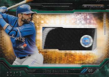 2015 Topps Strata - Clearly Authentic Relics Green #CARC-JB Jose Bautista Front