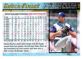 1998 Topps #152 Chuck Finley Back