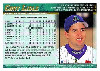 1998 Topps #348 Cory Lidle Back