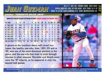 1998 Topps #352 Juan Guzman Back