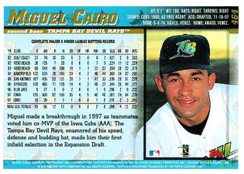 1998 Topps #464 Miguel Cairo Back