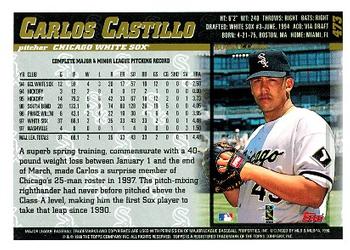 1998 Topps #473 Carlos Castillo Back