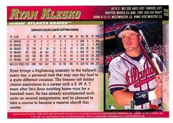 1998 Topps #65 Ryan Klesko Back