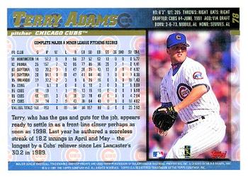 1998 Topps #78 Terry Adams Back