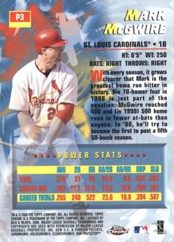 2000 Topps Chrome - Power Players #P3 Mark McGwire  Back