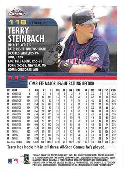2000 Topps Chrome - Refractors #118 Terry Steinbach  Back