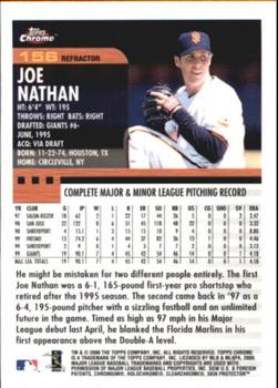 2000 Topps Chrome - Refractors #156 Joe Nathan  Back