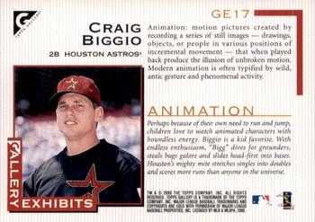 2000 Topps Gallery - Gallery Exhibits #GE17 Craig Biggio  Back