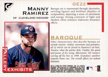 2000 Topps Gallery - Gallery Exhibits #GE22 Manny Ramirez  Back