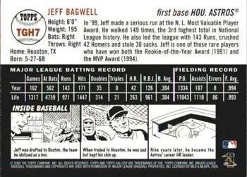 2000 Topps Gallery - Heritage #TGH7 Jeff Bagwell Back