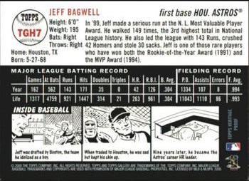 2000 Topps Gallery - Heritage Proofs #TGH7 Jeff Bagwell  Back