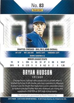 2015 Panini Elite Extra Edition - Aspirations Die Cut Autographed Prospects #83 Bryan Hudson Back