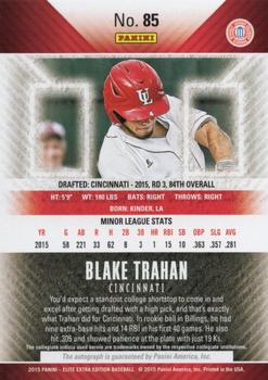2015 Panini Elite Extra Edition - Autographed Prospects Red Ink #85 Blake Trahan Back