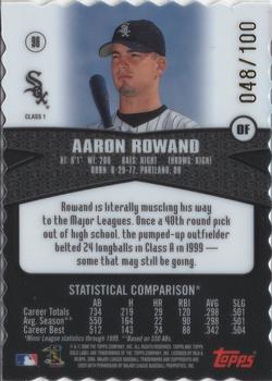 2000 Topps Gold Label - Class 1 Gold #98 Aaron Rowand  Back