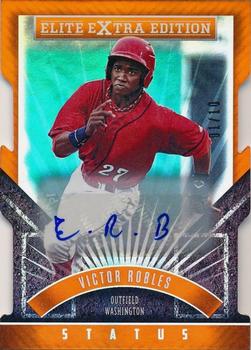 2015 Panini Elite Extra Edition - Orange Status Die Cut Autographed Prospects #192 Victor Robles Front