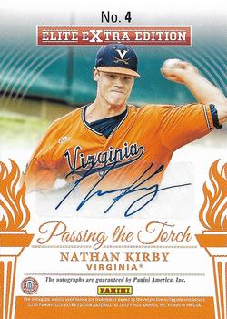 2015 Panini Elite Extra Edition - Passing the Torch Signatures Black #4 Nathan Kirby / Nick Howard Back