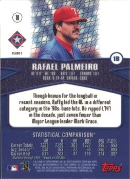 2000 Topps Gold Label - Class 2 #10 Rafael Palmeiro Back