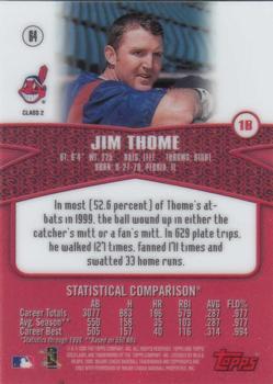 2000 Topps Gold Label - Class 2 #64 Jim Thome Back