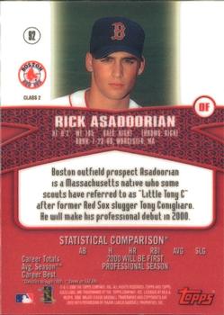 2000 Topps Gold Label - Class 2 #92 Rick Asadoorian Back