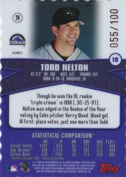 2000 Topps Gold Label - Class 2 Gold #24 Todd Helton  Back