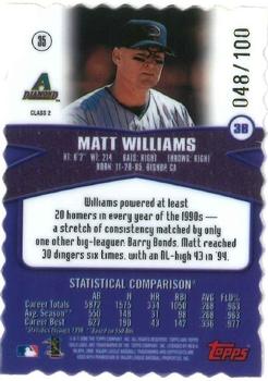 2000 Topps Gold Label - Class 2 Gold #35 Matt Williams  Back