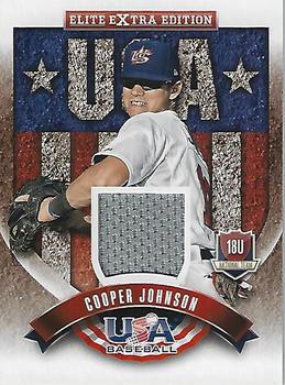 2015 Panini Elite Extra Edition - USA Baseball 18U Game Jerseys #10 Cooper Johnson Front