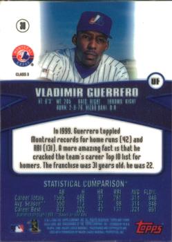 2000 Topps Gold Label - Class 3 #30 Vladimir Guerrero Back