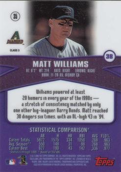 2000 Topps Gold Label - Class 3 #35 Matt Williams Back