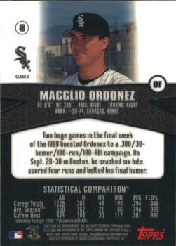 2000 Topps Gold Label - Class 3 #48 Magglio Ordonez Back