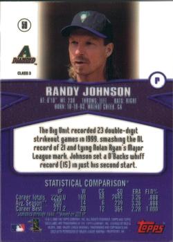 2000 Topps Gold Label - Class 3 #59 Randy Johnson Back