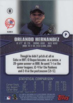 2000 Topps Gold Label - Class 3 #83 Orlando Hernandez Back