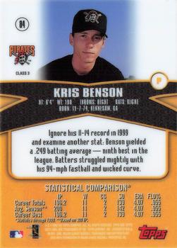 2000 Topps Gold Label - Class 3 #84 Kris Benson Back