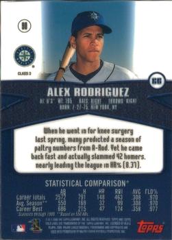 2000 Topps Gold Label - Class 3 #90 Alex Rodriguez Back