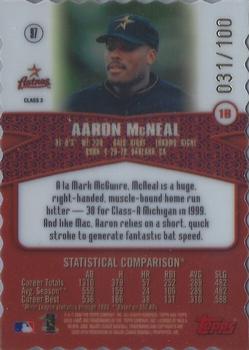 2000 Topps Gold Label - Class 3 Gold #97 Aaron McNeal  Back