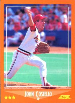 1988 Score Rookie & Traded #107T John Costello Front