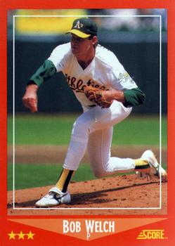 1988 Score Rookie & Traded #15T Bob Welch Front