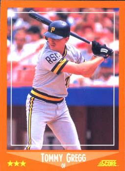 1988 Score Rookie & Traded #69T Tommy Gregg Front