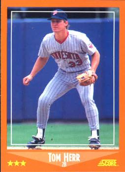1988 Score Rookie & Traded #8T Tom Herr Front