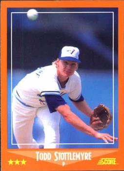 1988 Score Rookie & Traded #90T Todd Stottlemyre Front
