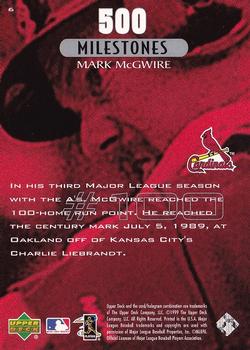 1999 Upper Deck Mark McGwire 500 Home Run #6 Mark McGwire Back