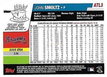 2006 Topps Atlanta Braves #ATL3 John Smoltz Back