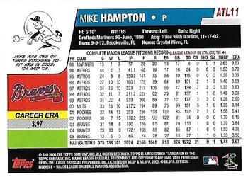 2006 Topps Atlanta Braves #ATL11 Mike Hampton Back
