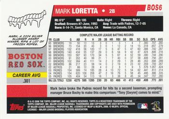 2006 Topps Boston Red Sox #BOS6 Mark Loretta Back