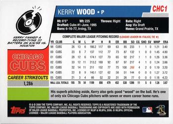 2006 Topps Chicago Cubs #CHC1 Kerry Wood Back