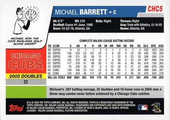 2006 Topps Chicago Cubs #CHC5 Michael Barrett Back