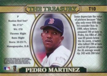 2000 Topps Gold Label - The Treasury #T10 Pedro Martinez  Back